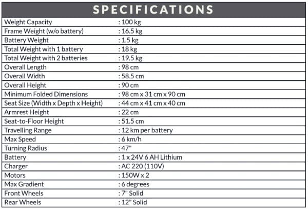 JRWD704 Electric Powered Motorised Wheelchair - Image 7