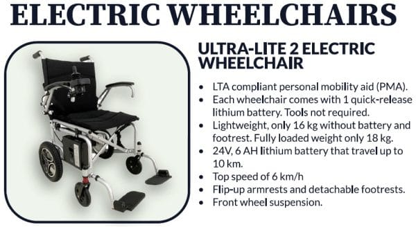 Ultra-Lite 2 Electric Powered Motorised Wheelchair (16 kg) - Image 5