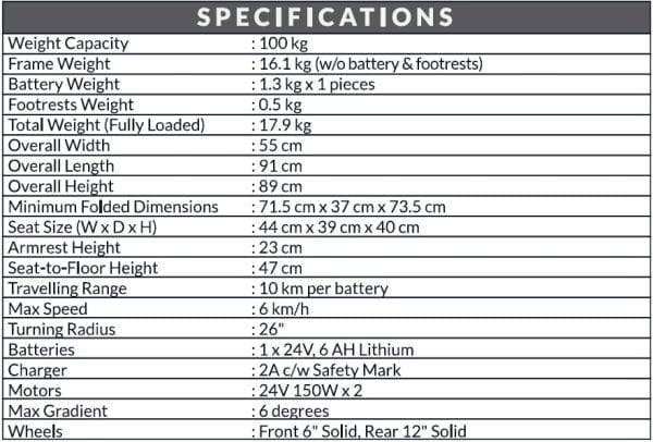Ultra-Lite 2 Electric Powered Motorised Wheelchair (16 kg) - Image 6